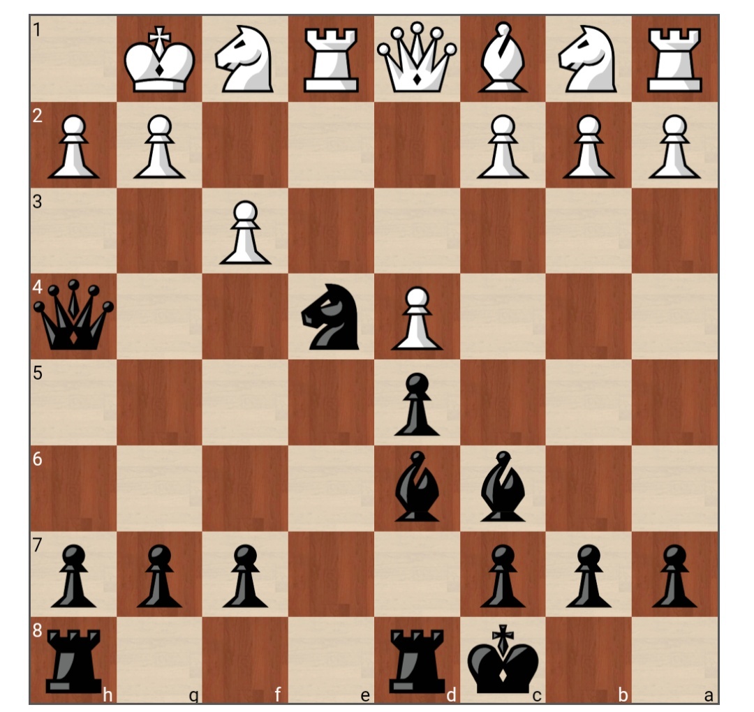 Решение задачи поставить мат в 3 хода белым