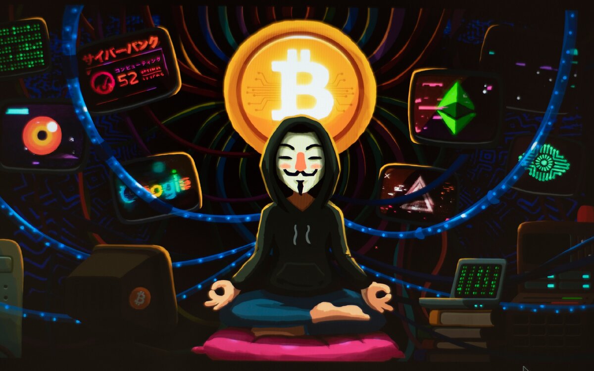 Арт на тему Сатоши Накамото