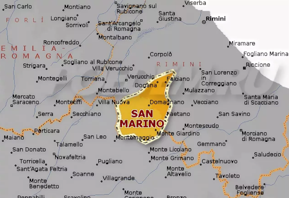 Где находится марино. Географическое расположение Сан Марино. Сан-Марино государство на карте Европы. Сан Марино политическая карта. Сан-Марино на карте Италии.