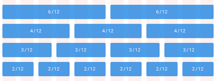 Пример модульной сетки из 12 колонок с сайта Design Systems