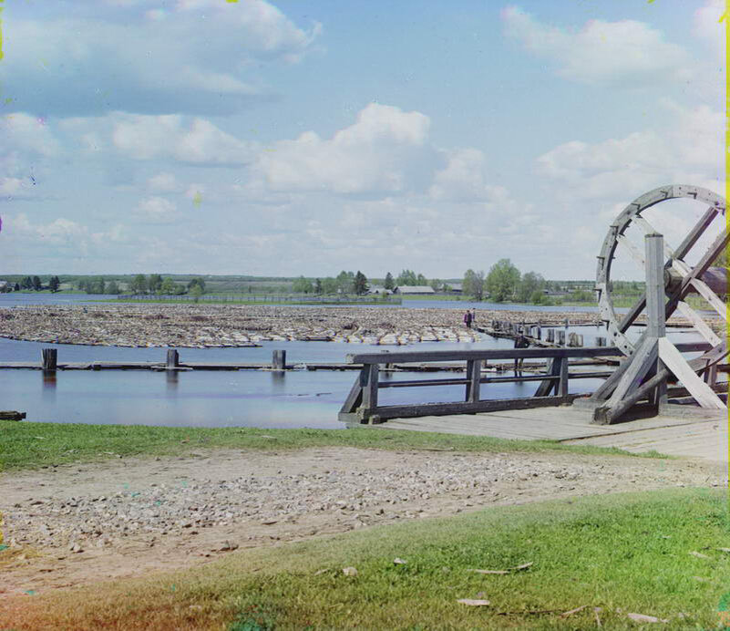 Деревянный шлюз. Прокудин - Горский, нач. ХХ века