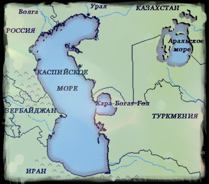 Какое море в астрахани карта