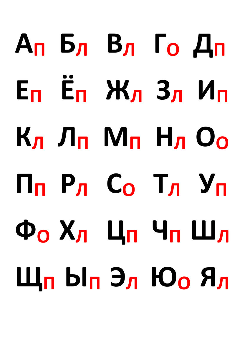 Алфавит для занятий с детьми. Учим буквы, развиваем внимание, скорость реакции