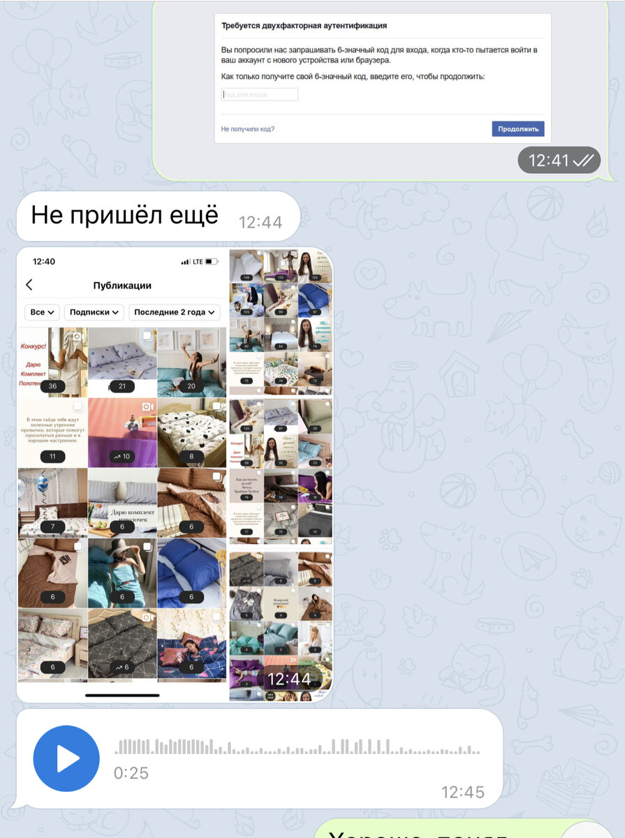 Запрос скриншота статистики инстаграм