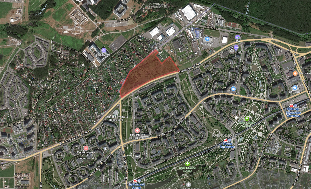 ЖК «Южные Сады» на Яндекс.Карте