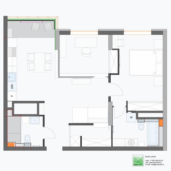 Планировочное решение. Делаем трешку на 60 м2
