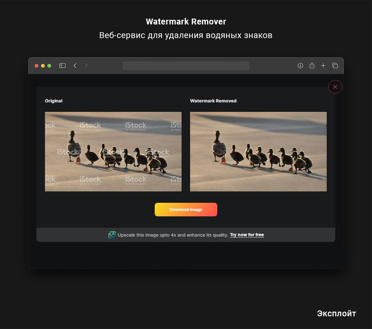 Удаление водяных знаков с картинки онлайн