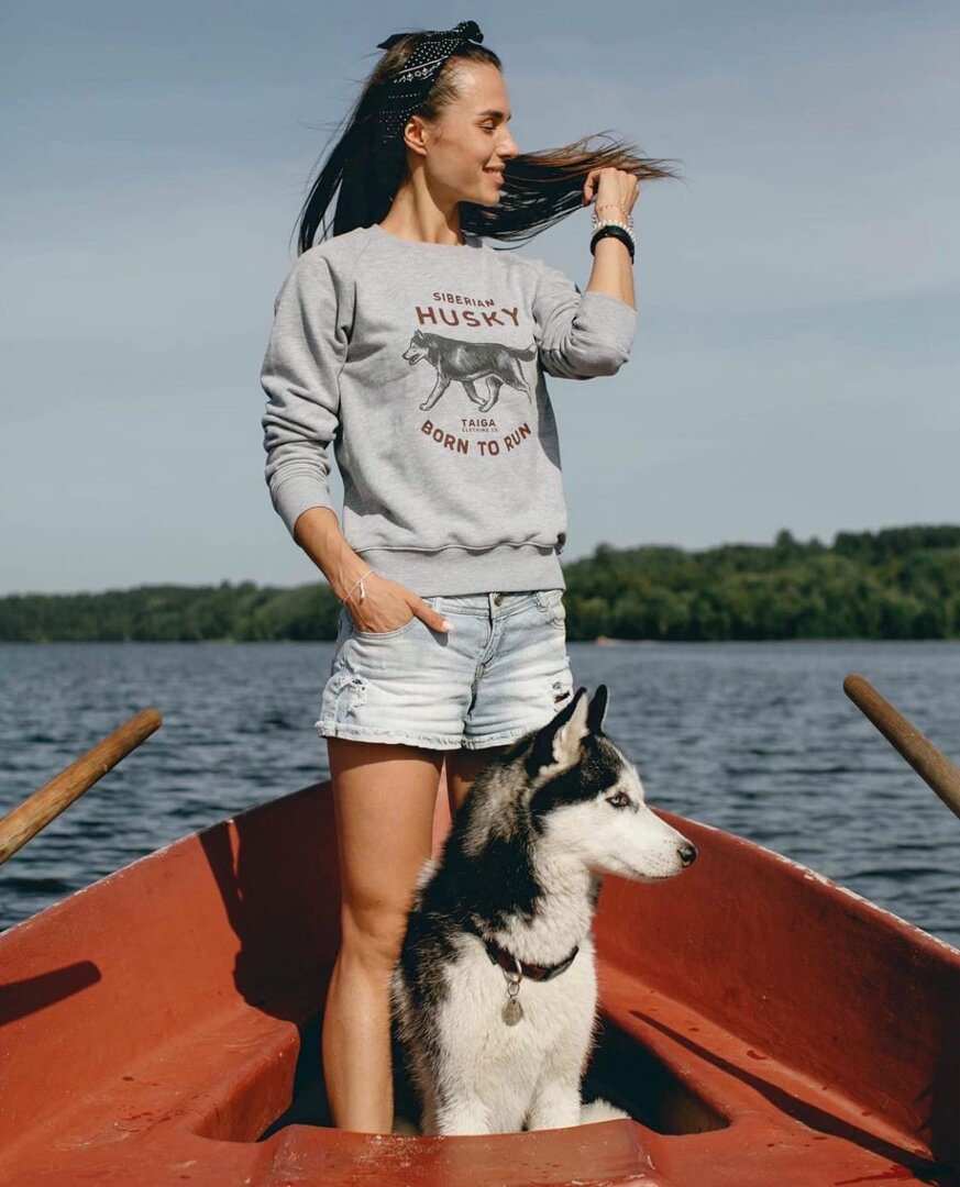 Женская толстовка Husky. Born to run