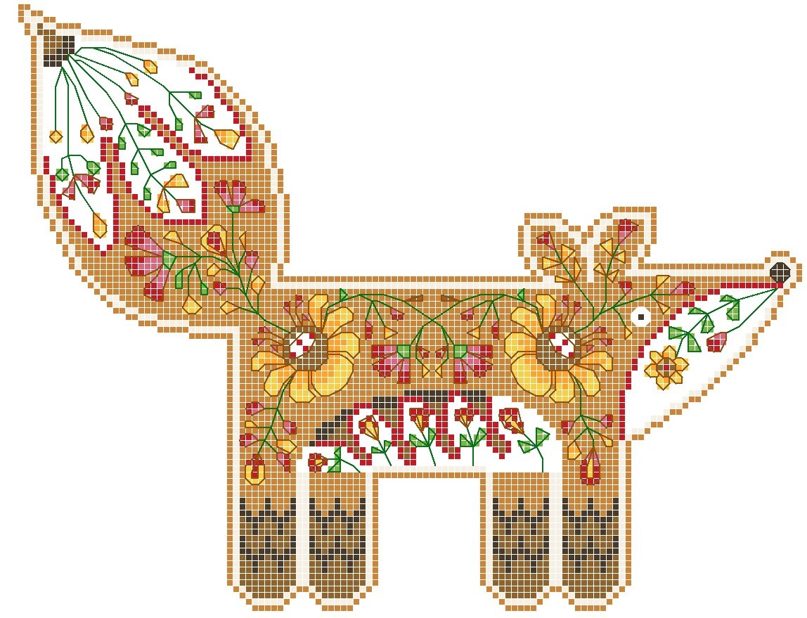 превью схемы Folk-art Fox. здесь и далее все фото сделаны автором блога