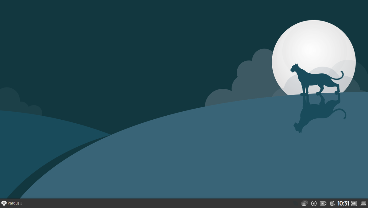 Так выглядит Pardus с рабочей средой XFCE, после установки. 