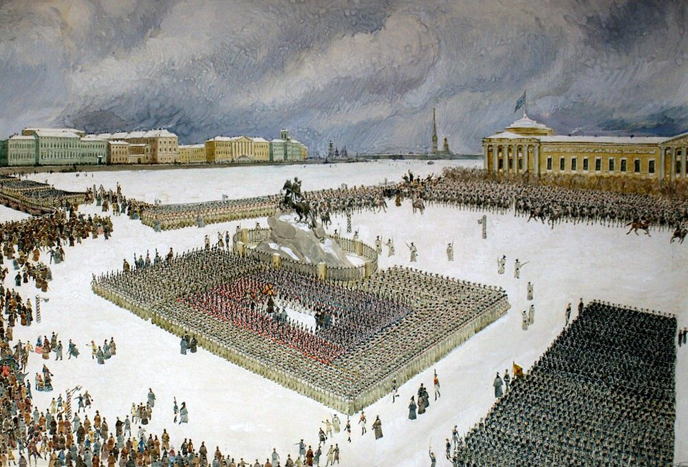Восстание 14 декабря 1825 года в Петербурге. Эхом прозвучало мятеж Черниговского полка на Украине.