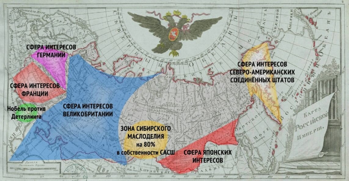 Карта развала российской империи