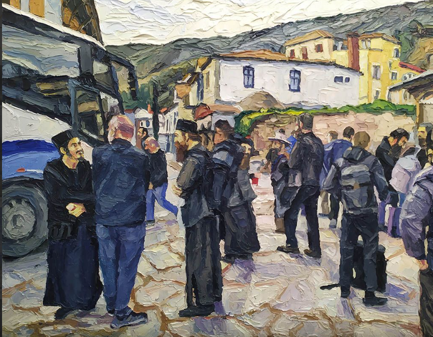 Христос Балукос. Ожидание автобуса в Кариес, Святая Гора Афон. Читайте и слушайте книги преподобного Паисия Святогорца (1924-1994). Ссылки внизу