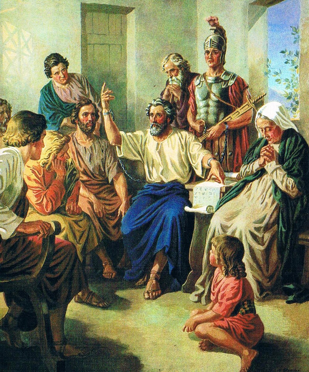 Во время проповеди Апостола Павла в Коринфе. Источник: https://elohov.ru/ravnoapostolnye-olga-i-vladimir/