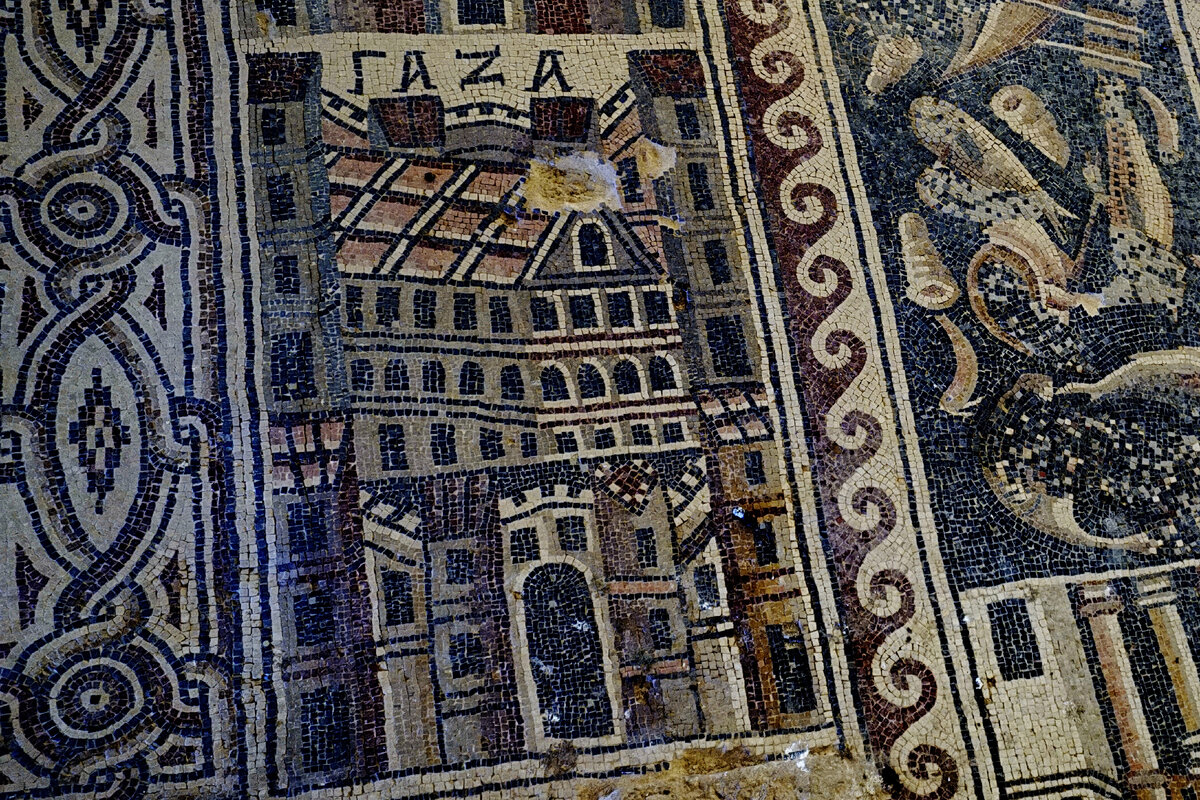 Фрагмент мозаики церкви Святого Стефана из Умм-ар-Рассас, Иордания. Фото автора