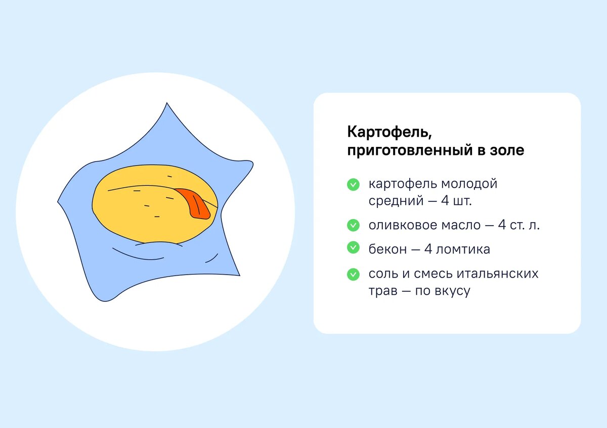 Что вкусного приготовить на костре: яичница, уха и картофель с беконом |  WIFI | Дзен