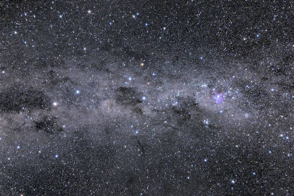 Созвездия южного неба — Южный Крест, Киль, Центавр; снимок со смартфона.Kelvin Hennessy.