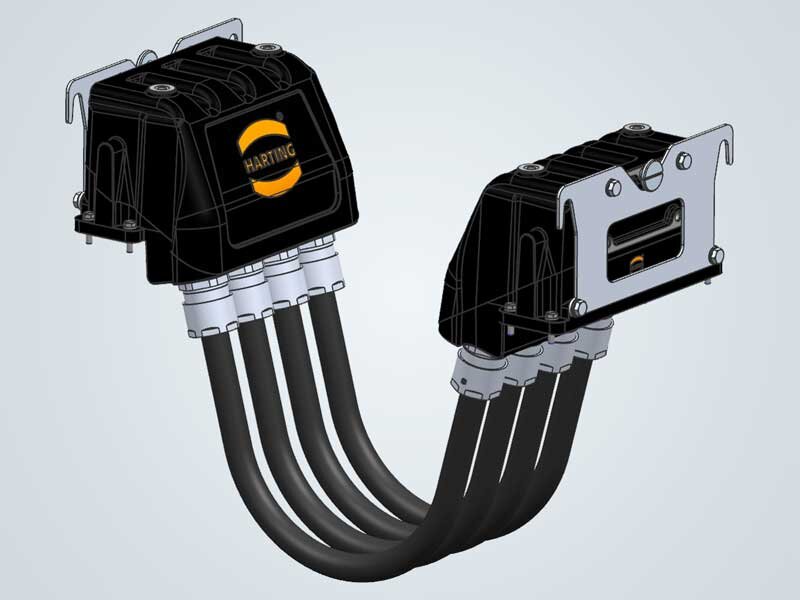 Кабельная сборка для межвагонных соединений обеспечивают надежную передачу данных, сигналов и электроэнергии между вагонами