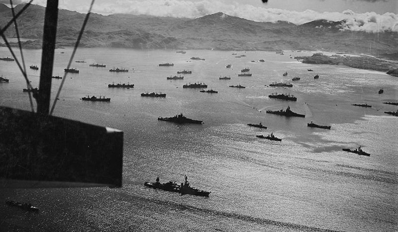 Американский флот в гавани Адак/ © wwii.space