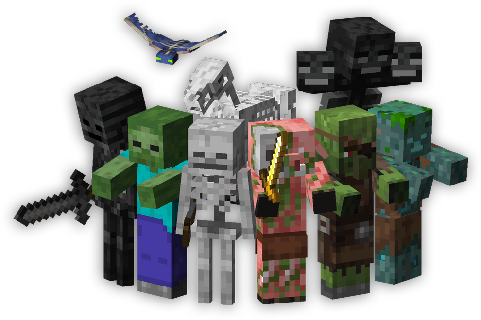Minecraft many mobs. Нежить майнкрафт. Вурдалак в МАЙНКРАФТЕ. Зомби лошадь майнкрафт. Какие мобы в МАЙНКРАФТЕ нежить.