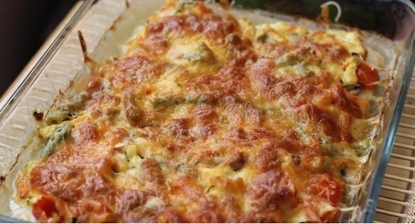 Куриный стейк с овощами