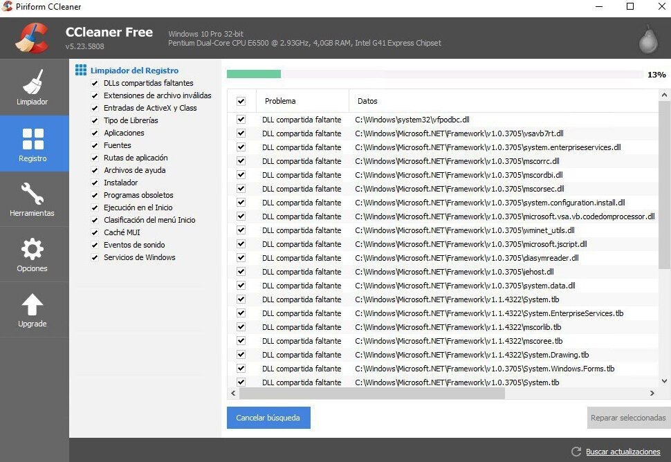 Framework v 1. Сканирование системы в CCLEANER. 1. CCLEANER. CCLEANER для Windows 10.