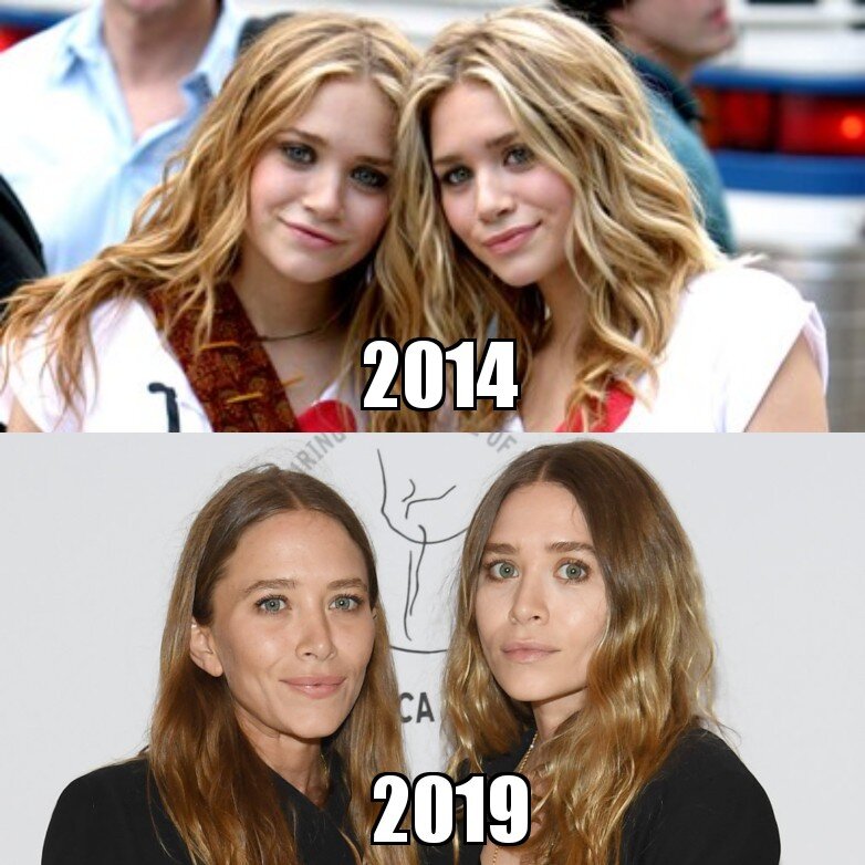 Cёстры Олсен. На данный момент им 33 года.