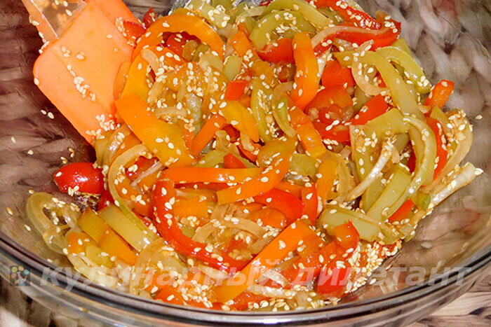 Салат со сладким перцем