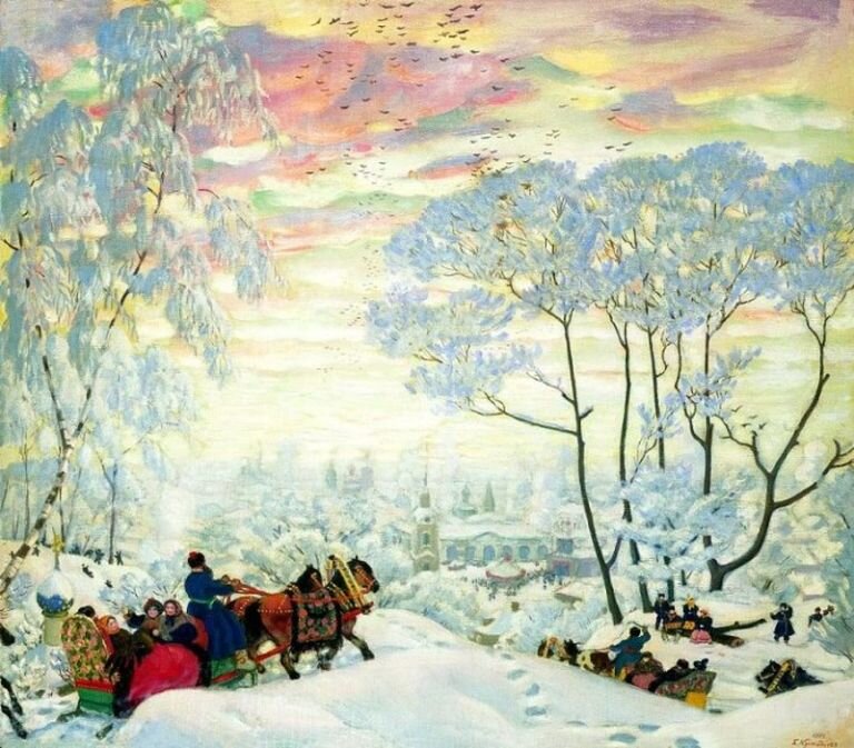 Борис Кустодиев, Зима, 1916
