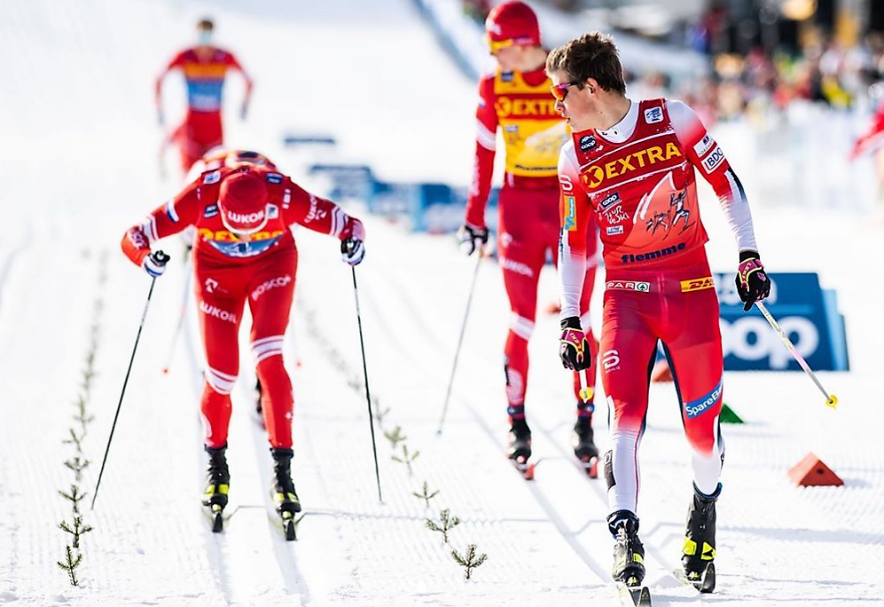 Финиш мужской спринтерской гонки на последнем этапе Тур де Ски (2019/2020).