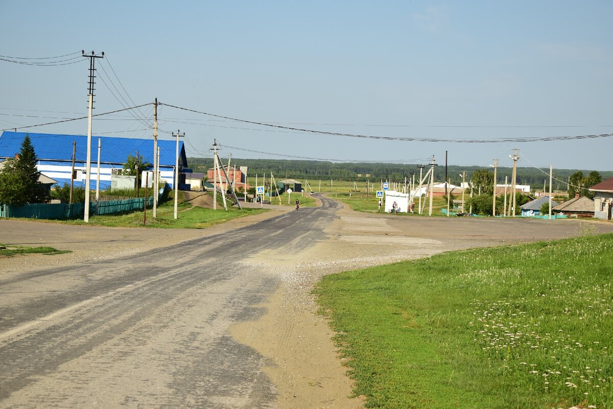 На въезде в село Ваганово Кемеровской области, 03.08.2019