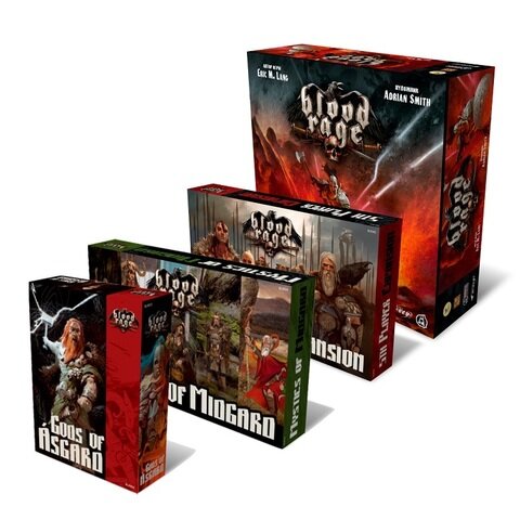 Комплект: игра "Кровь и ярость" и три дополнения.