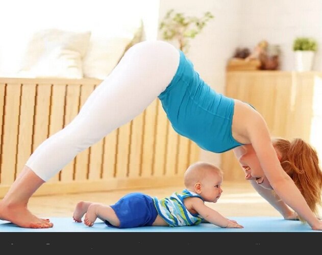Гимнастика малыша и мамы полезна для обоих