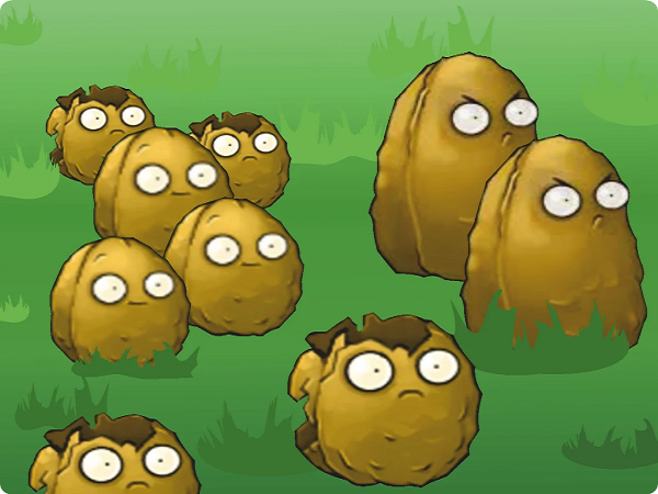 Стены-орехи из игры Plants vs Zombies