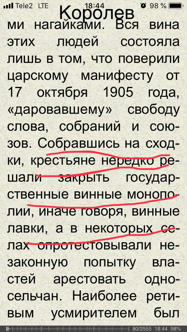 Отрывок про пивные бунты 1905 года в жзл Королева (Автор книги Александр П. Романов)