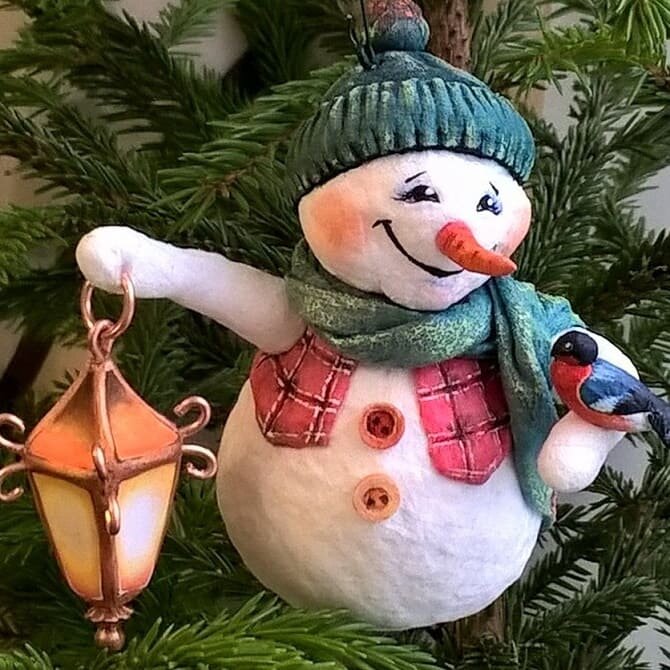 Новогодние игрушки на елку - как сделать своими руками снежинку, снеговика и лошадку