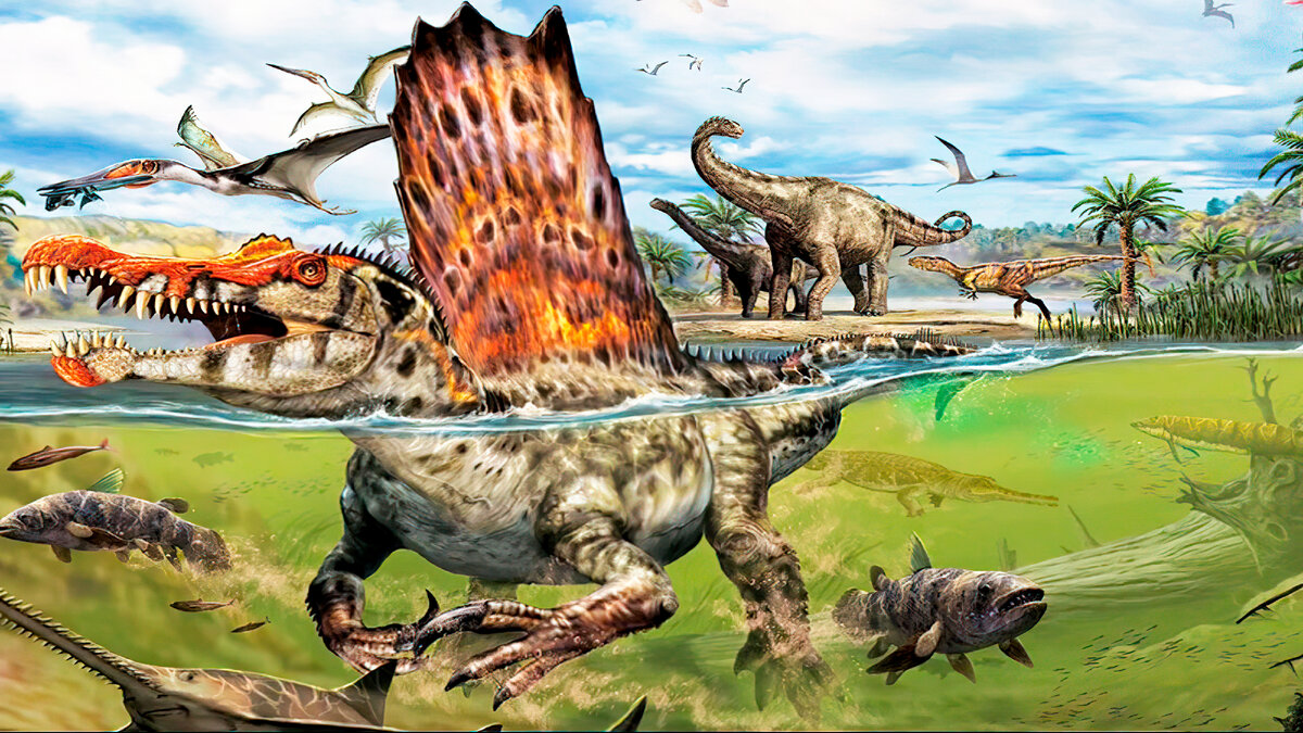 Спинозавр. Крупнейший загадочный хищный динозавр. Интересные факты про динозавра