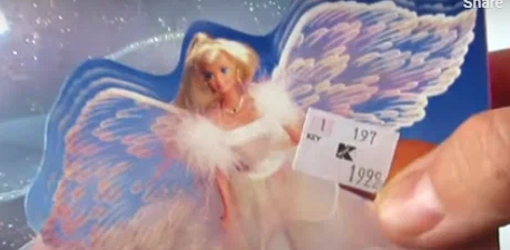 цена куколки Angel pirncess Barbie 1996 в сумермаркете в Америке фото из интернета  