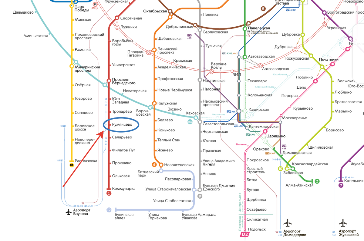 Метро саларьево какая ветка метро цвет на схеме метрополитена