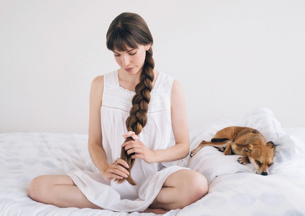 Прическа для сна - коса