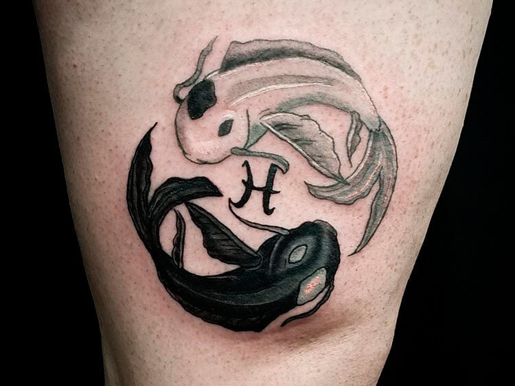Татуировка знака зодиака Рыбы и ее значение