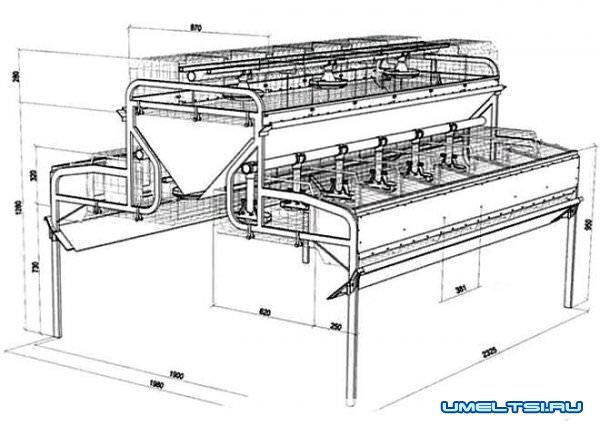 Клетки для кроликов чертеж