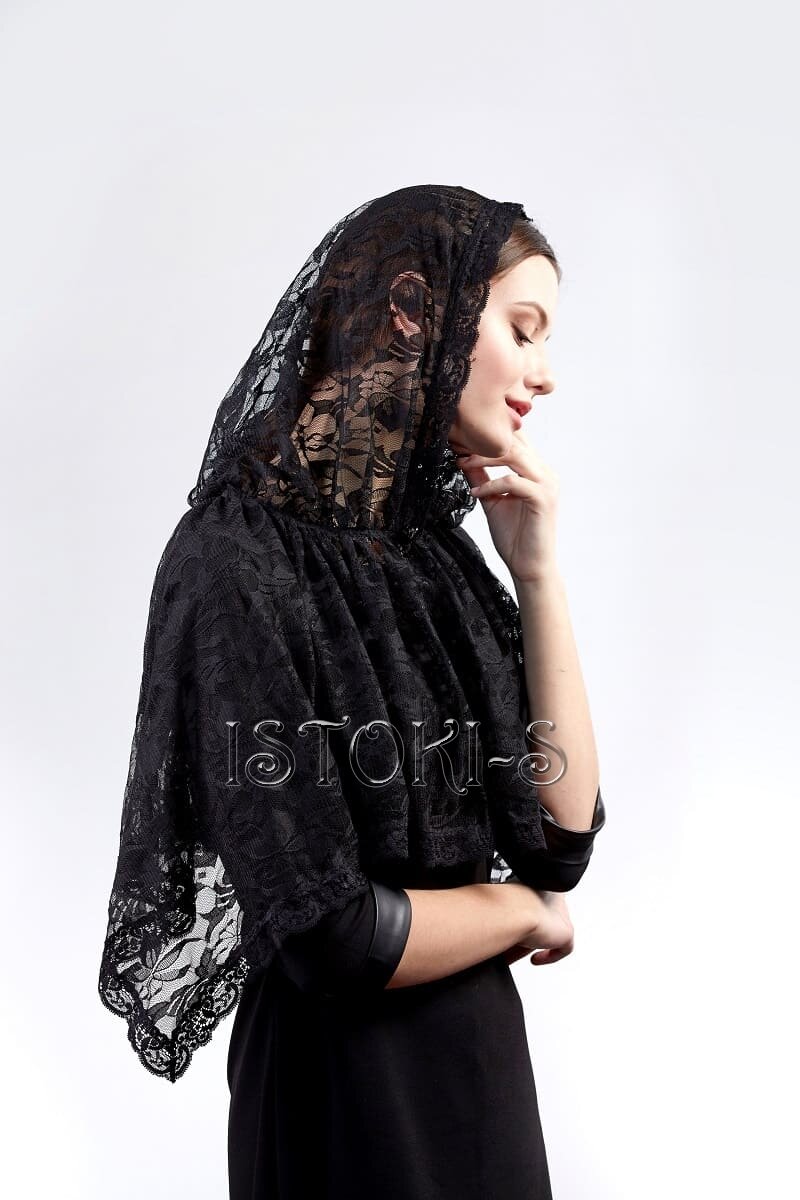 Траурный платок на голову. Черный платок. Траурный платок. Кружевной платок. Черный кружевной шарф на голову.