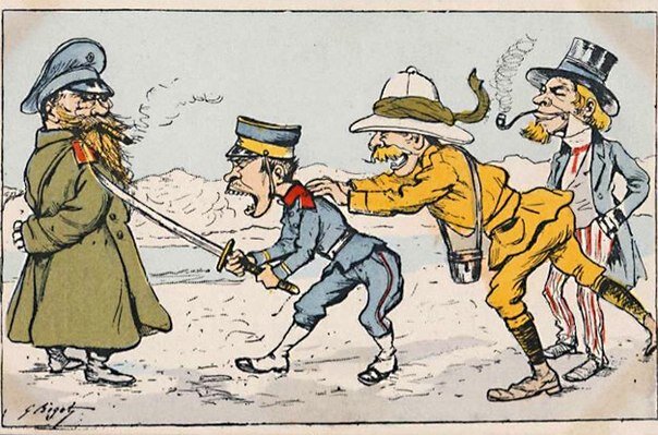 Карикатура времен Русско-японской войны. Источник иллюстрации: https://de-strega.livejournal.com