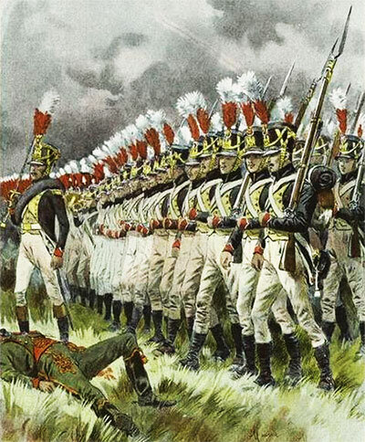 Неизвестный художник. Французы атакуют. Русская кампания 1812 года