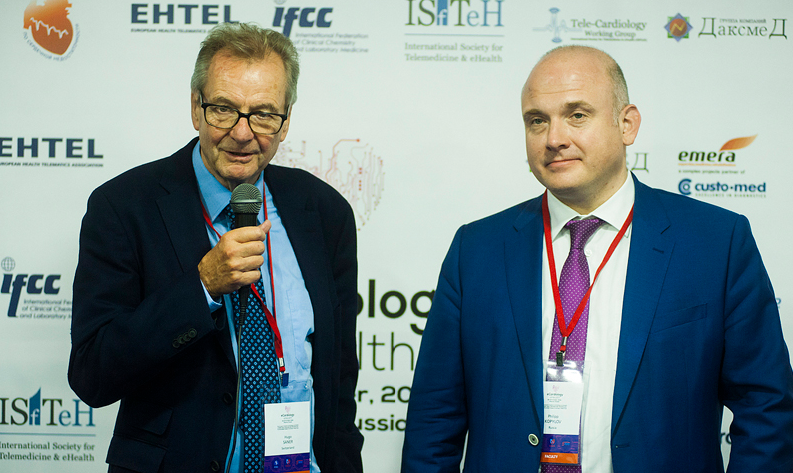Х. Санер и Ф. Копылов – два содиректора конгресса eCardiology–eHealth`2018, Бернский и Сеченовский университеты