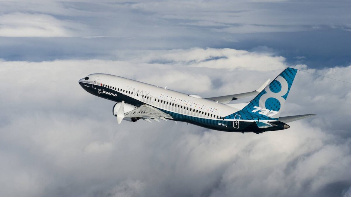 Boeing 737 MAX 8 во время лётных тестов