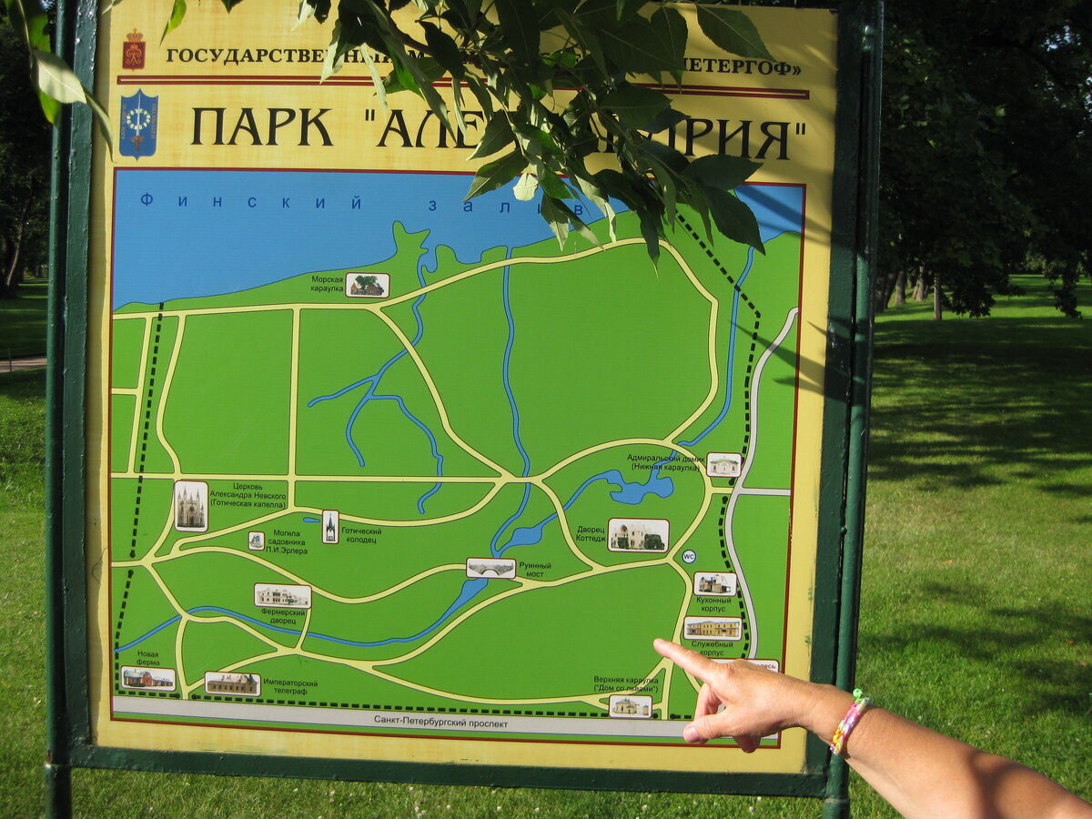 Петродворец парк Александрия на карте