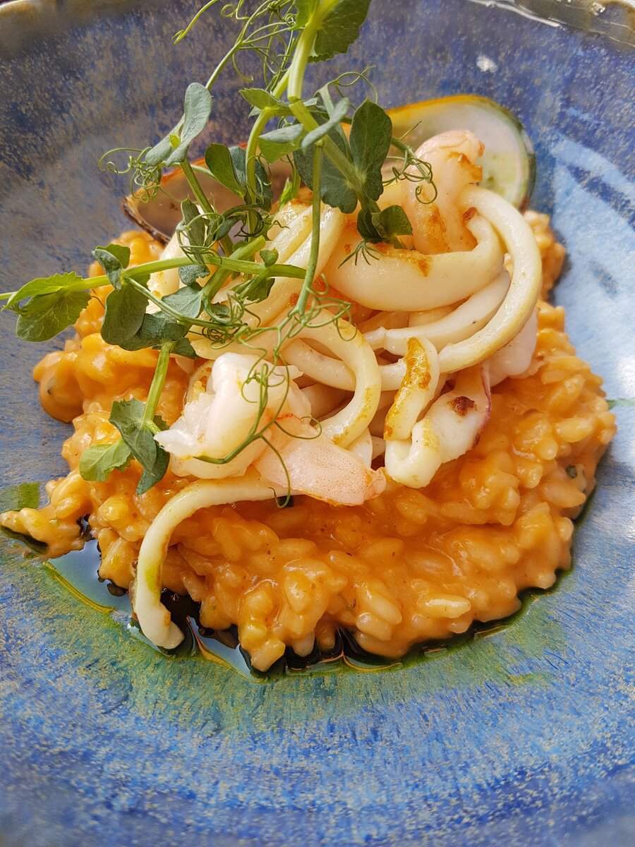 Впервые ризотто попробовали, очень вкусно)