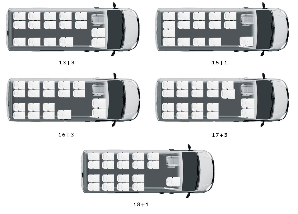 Микроавтобус схема 20 мест